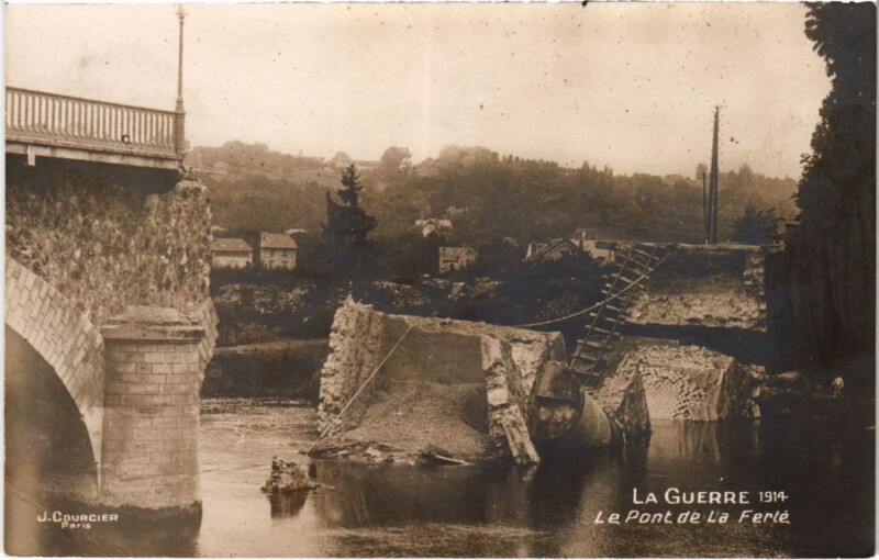 Carte postale ancienne La Ferte sous Jouarre Pont de la Ferte à Jouarre
