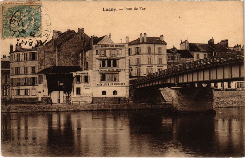 Carte postale ancienne Lagny Pont de Fer