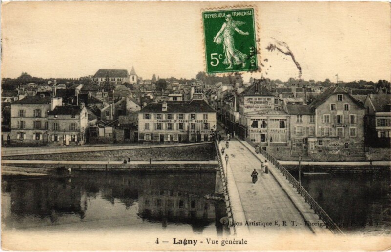 Carte postale ancienne Lagny vue generale