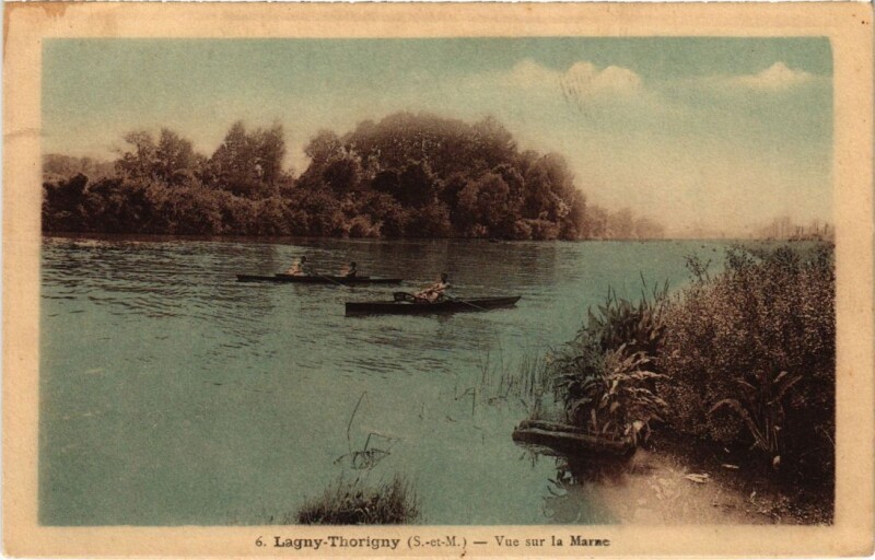 Carte postale ancienne Lagny vue sur la Marne