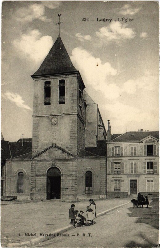 Carte postale ancienne Lagny Eglise