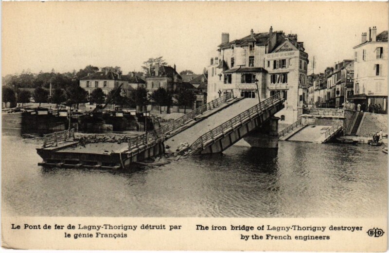 Carte postale ancienne Lagny Le Pont de Fer