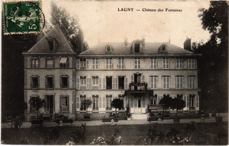 Carte postale ancienne Lagny Chateau des Fontaines