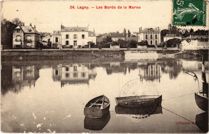 Carte postale ancienne Lagny Les Bords de la Marne