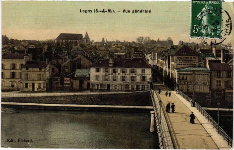 Carte postale ancienne Lagny vue generale