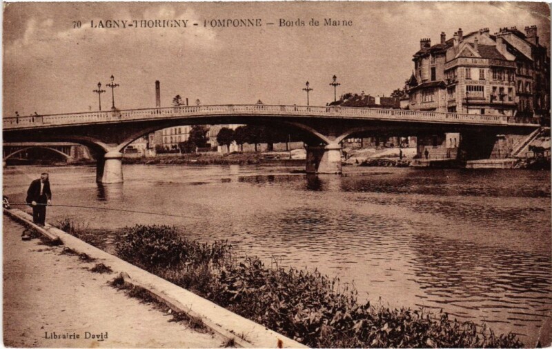 Carte postale ancienne Lagny Bords de Marne