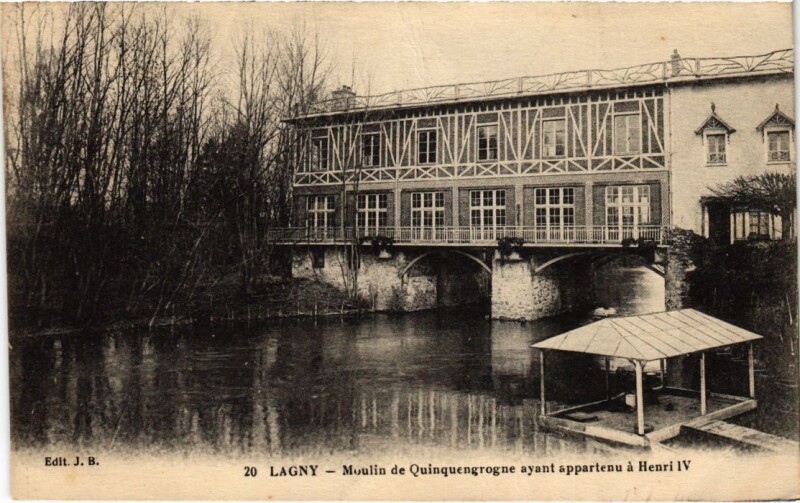 Carte postale ancienne Lagny Moulin de Quincangrogne