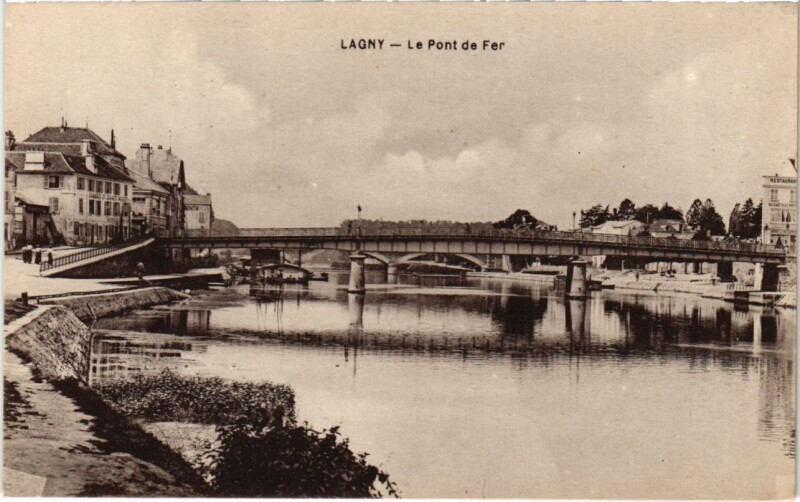 Carte postale ancienne Lagny Pont de Fer