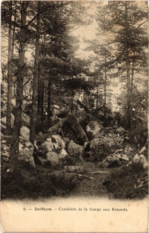 Carte postale ancienne Barbizon Cavaliere de la Gorge aux Renards à Barbizon