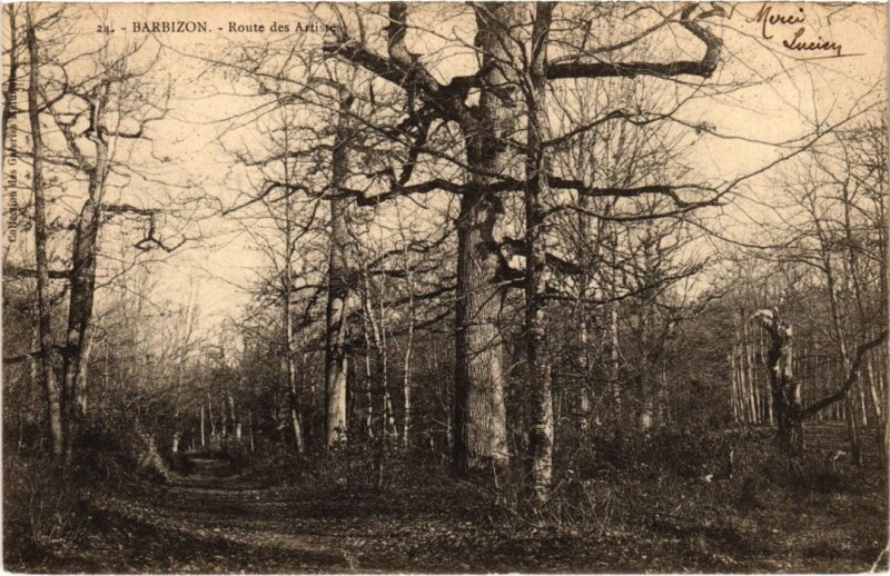 Carte postale ancienne Barbizon Route des Artistes à Barbizon