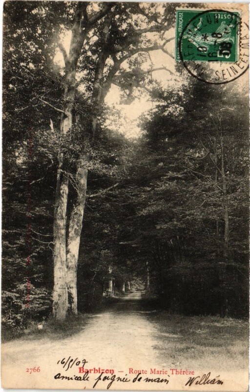 Carte postale ancienne Barbizon Route Marie Therese à Barbizon