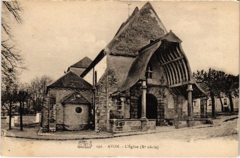 Carte postale ancienne Avon Eglise