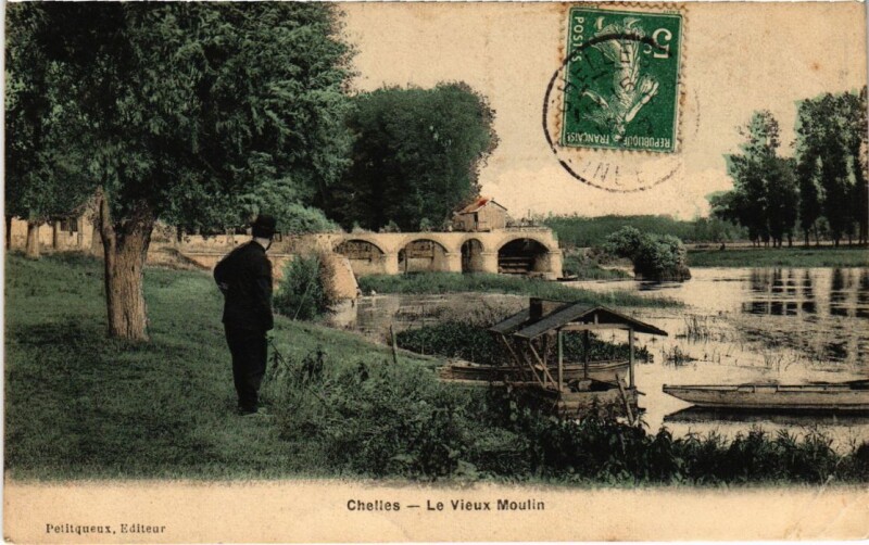 Carte postale ancienne Chelles Le Vieux Moulin à Chelles