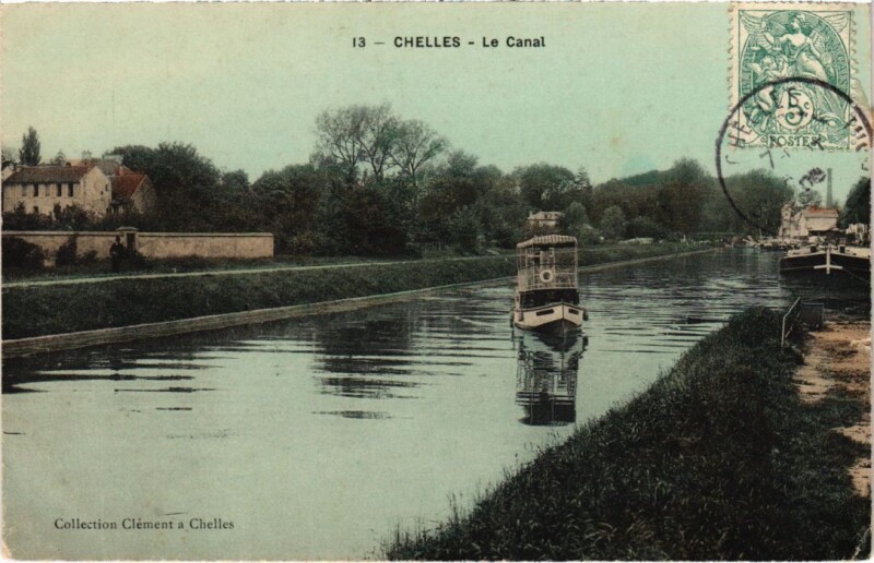 Carte postale ancienne Chelles Le Canal à Chelles