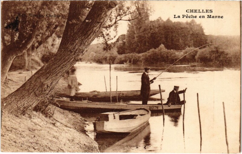 Carte postale ancienne Chelles Le Peche en Marne à Chelles
