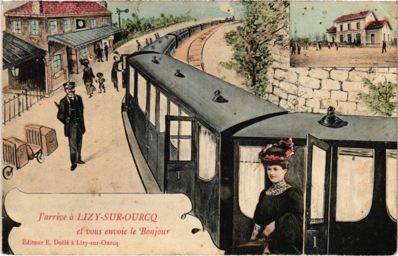 Carte postale ancienne Lizy sur Ourcq souvenir à Lizy-sur-Ourcq