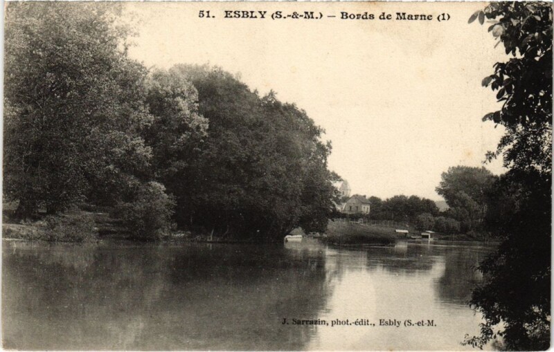 Carte postale ancienne Esbly Bords de Marne à Esbly