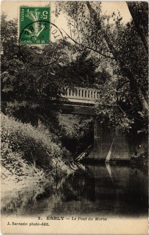 Carte postale ancienne Esbly Le Pont du Morin à Esbly