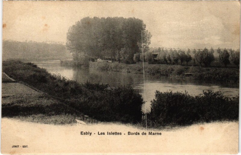 Carte postale ancienne Esbly Bords du Marne à Esbly
