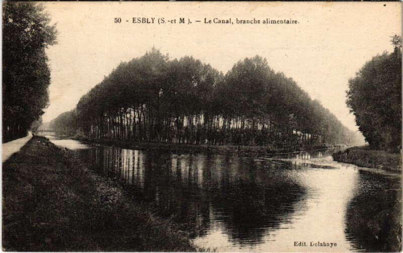 Carte postale ancienne Esbly Le Canal à Esbly