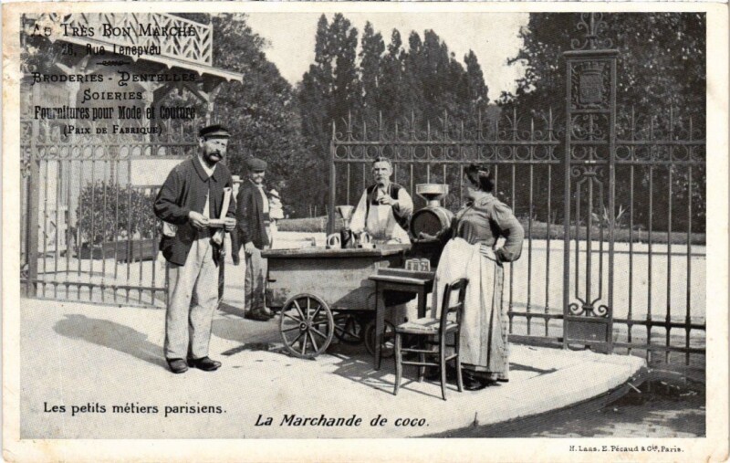 Carte postale ancienne Paris Petits Metiers la marchande de coco