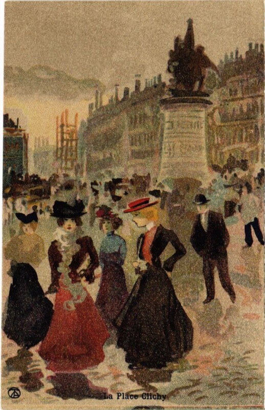 Carte postale ancienne Paris Place Clichy