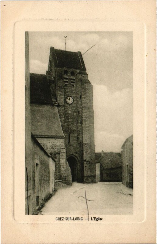 Carte postale ancienne Grez-sur-Loing L'Eglise à Grez-sur-Loing
