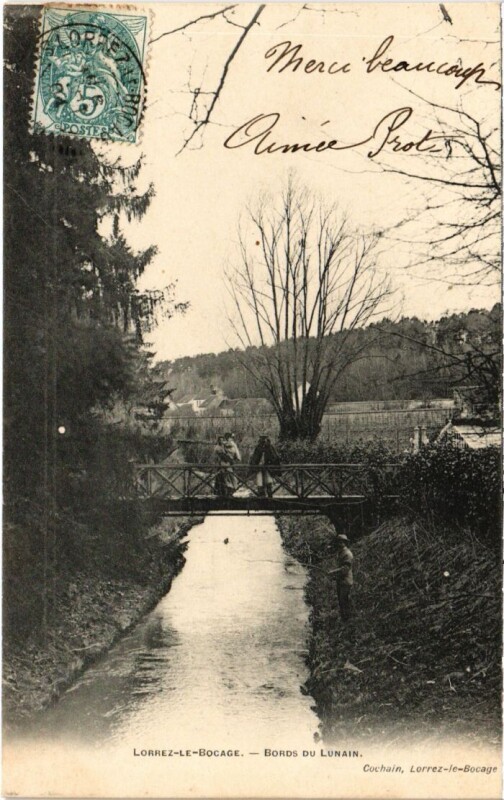 Carte postale ancienne Lorrez-le-Bocage-Preaux Bords du Lunain