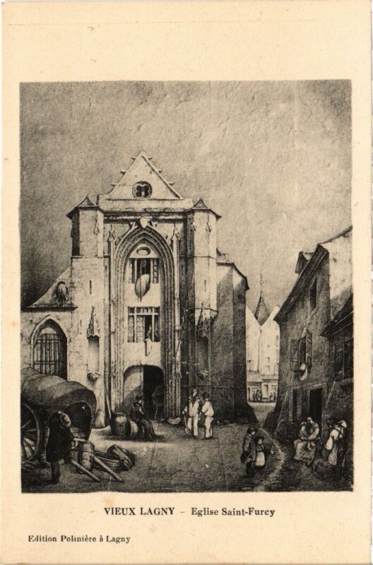 Carte postale ancienne Lagny-sur-Marne Vieux Lagny - Eglise Saint-Furcy à Lagny-sur-Marne