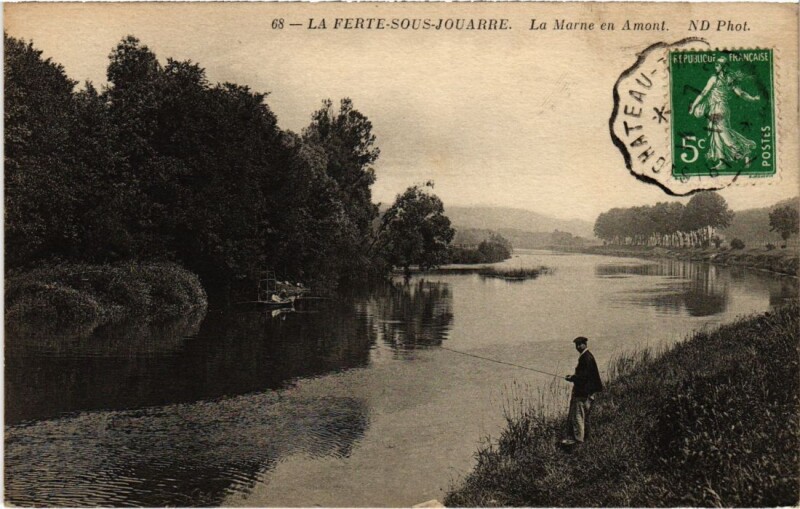 Carte postale ancienne La Ferte-sous-Jouarre La Marne en Amont à Jouarre