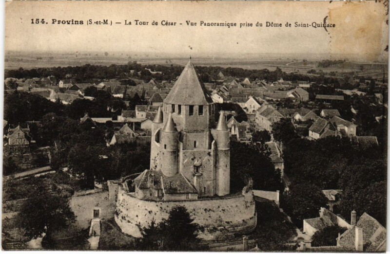 Carte postale ancienne Provins La Tour de Cesar à Provins