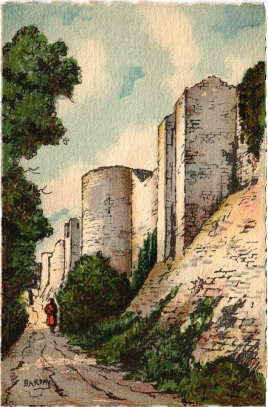 Carte postale ancienne Provins Les Remparts à Provins