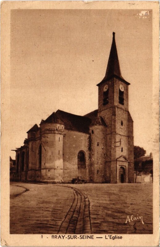 Carte postale ancienne Bray-sur-Seine L'Eglise à Bray-sur-Seine