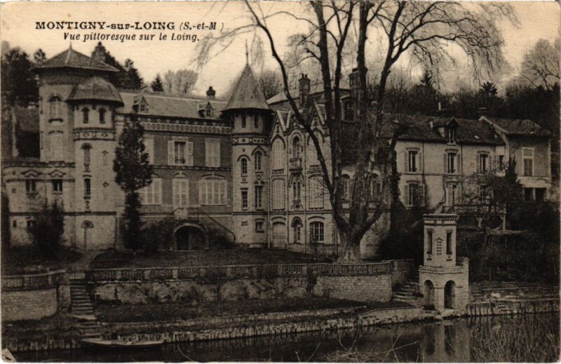 Carte postale ancienne Montigny-sur-Loing Vue Pittoresque sur le Loing à Montigny-sur-Loing