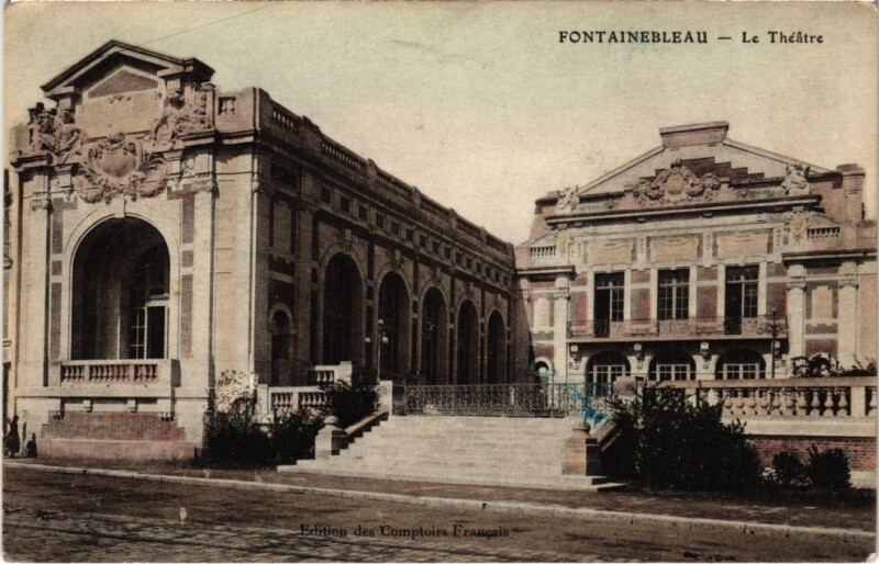 Carte postale ancienne Fontainebleau Le Theatre à Fontainebleau