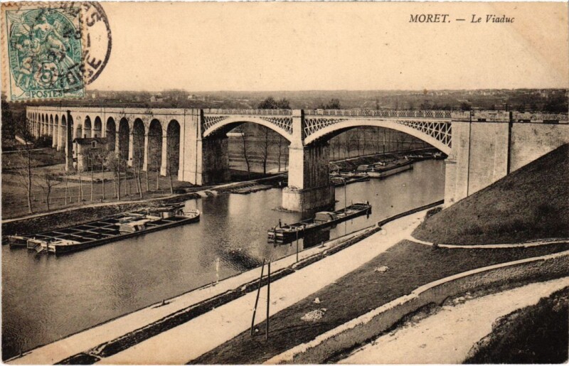 Carte postale ancienne Moret-sur-Loing Le Viaduc