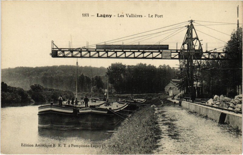 Carte postale ancienne Lagny-sur-Marne Les Vallieres - Le Port à Lagny-sur-Marne