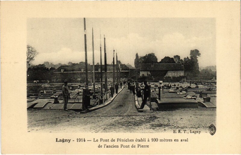 Carte postale ancienne Lagny-sur-Marne Le Pont de Peniches à Lagny-sur-Marne