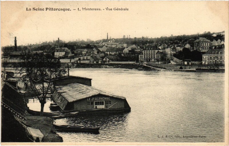 Carte postale ancienne Montereau Vue Generale
