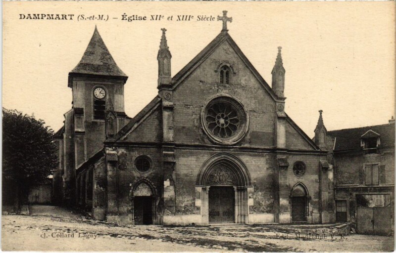 Carte postale ancienne Dampmart Eglise à Dampmart