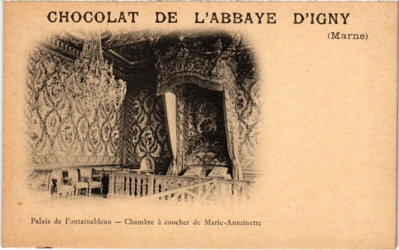 Carte postale ancienne Fontainebleau Palais - Chambre a Coucher de Marie-Antoinette à Fontainebleau