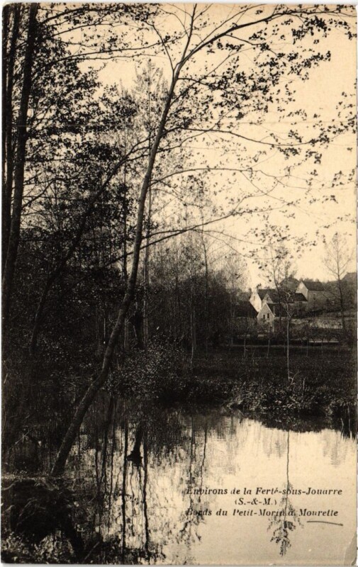 Carte postale ancienne Environs de La Ferte-sous-Jouarre Bords du Petit-Morin a Mourette à Jouarre