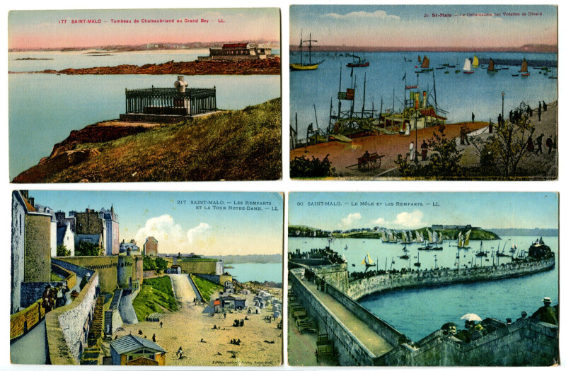 Carte postale ancienne Ille et Vilaine Saint-Malo Lot de 12 cartes postales anciennes à Saint-Malo