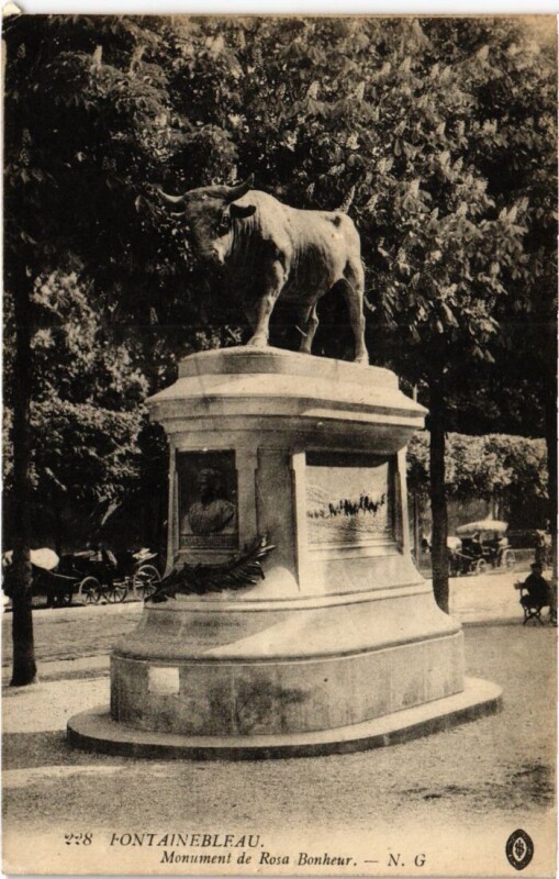Carte postale ancienne Fontainebleau Monument de Rosa Bonheur à Fontainebleau
