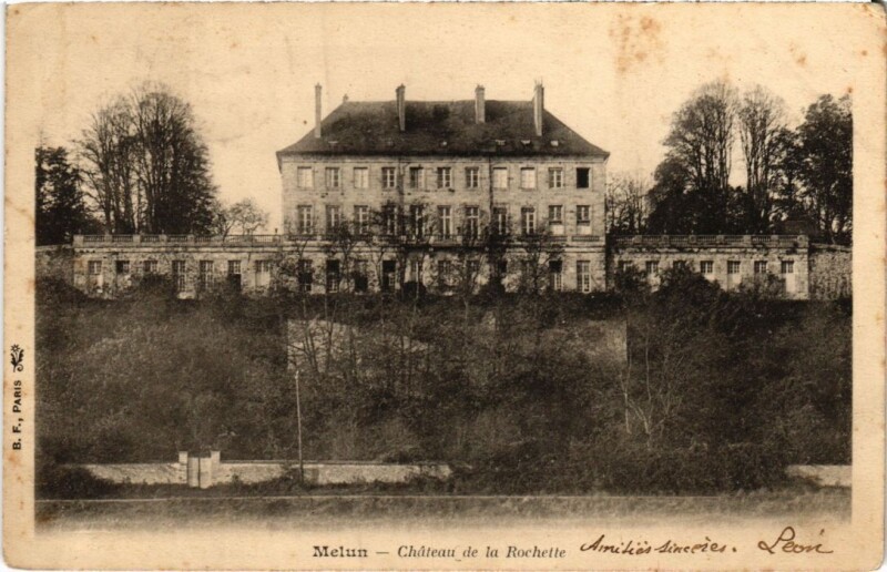 Carte postale ancienne Melun Chateau de la Rochette à Melun