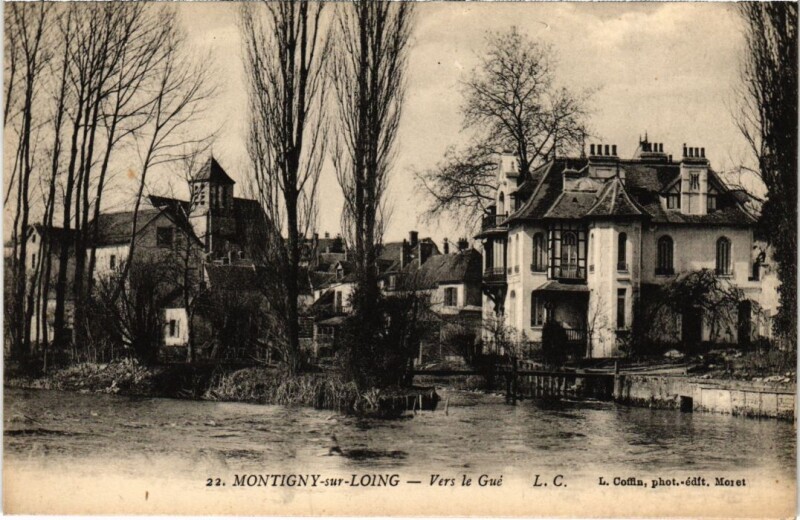 Carte postale ancienne Montigny vers le Gue