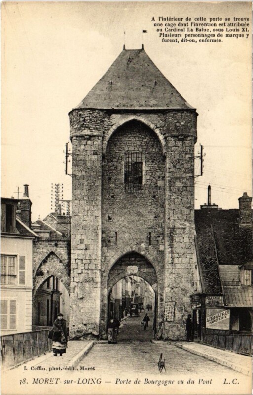 Carte postale ancienne Moret Porte de Bourgogne