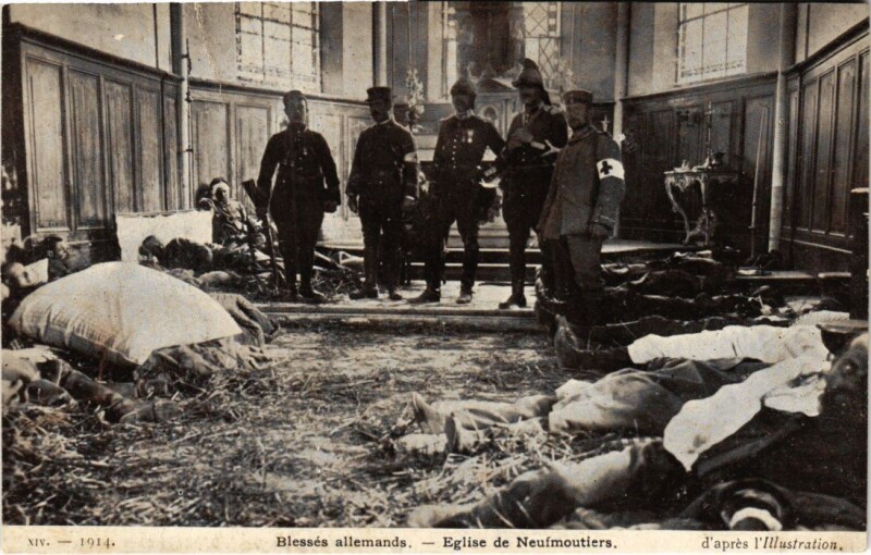 Carte postale ancienne Neufmontiers Blesses Allemands