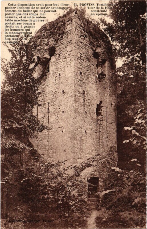 Carte postale ancienne Provins Tour de la Folie à Provins