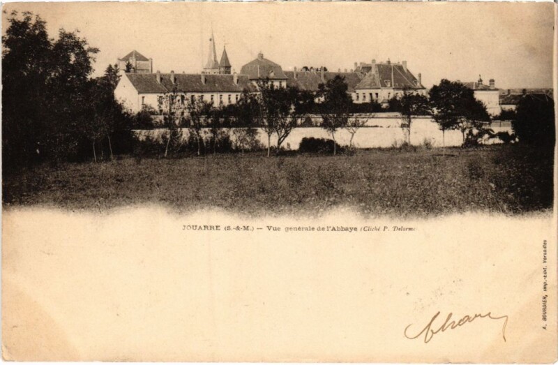 Carte postale ancienne Jouarre vue generale de l'Abbaye à Jouarre
